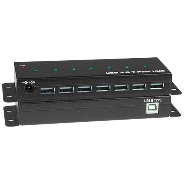 Network Technologies 7-Prt Ind Usb 2.0 Hub Self/Bus USB2-HUB-IND-7